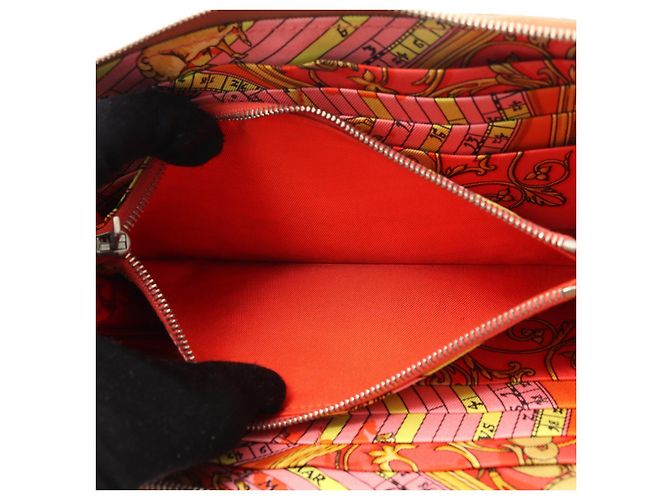Hermès Portafoglio Hermes Azap Long Silk'in Cognac Marrone - vista 4