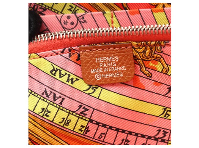Hermès Portafoglio Hermes Azap Long Silk'in Cognac Marrone - vista 7