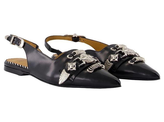 Aj1438 Slingbacks - Toga Pulla - Pelle - Nero - vista 2