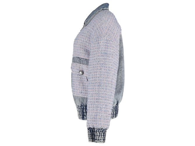 Giacca Bomber in Tweed Multicolore in Cotone Alessandra Rich - vista 2