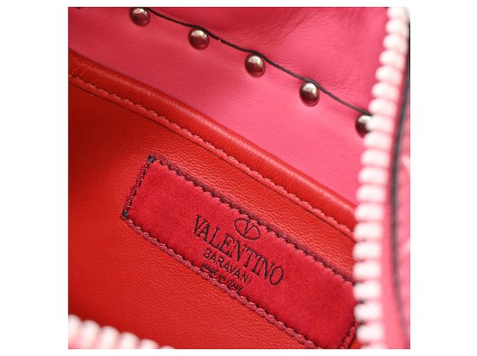 Borsa a tracolla Small Free Rockstud Spike in pelle rosa di Valentino Garavani - vista 6