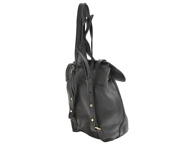 Zaino Mansur Gavriel in pelle nera - vista 3