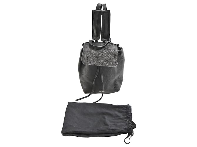 Zaino Mansur Gavriel in pelle nera - vista 9