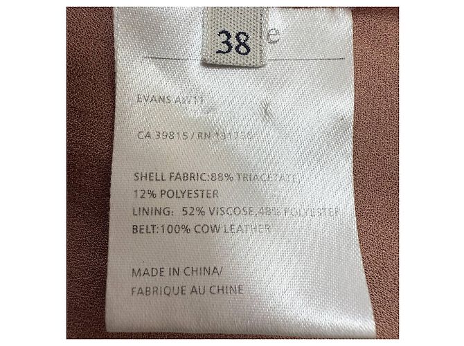 Vestido mini con cuello halter drapeado en triacetato marrón de Acne Studios Castaño Roja - vista 5