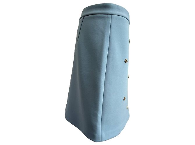 Maje Minirock Jizie Bee-Embellished aus blauer Polyester Hellblau - Ansicht 2