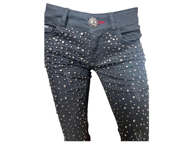 Jeans rectos negros Philipp Plein Texas Rock - vista 2