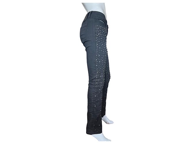 Jeans rectos negros Philipp Plein Texas Rock - vista 3