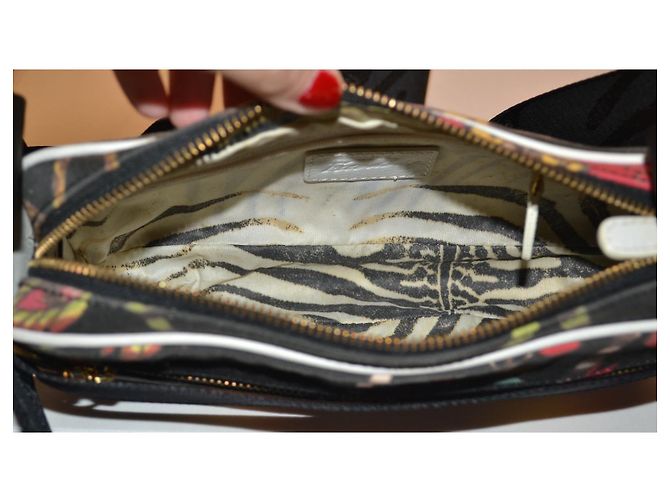 Borsa a tracolla Roberto Cavalli Freedom in pelle e tela Multicolore - vista 7