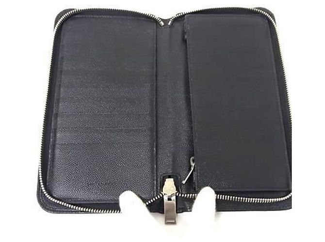 Monedero de cuero negro Saint Laurent - vista 3