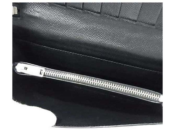 Monedero de cuero negro Saint Laurent - vista 6