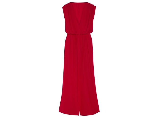 Abito maxi rosso Norma Kamali - vista 3