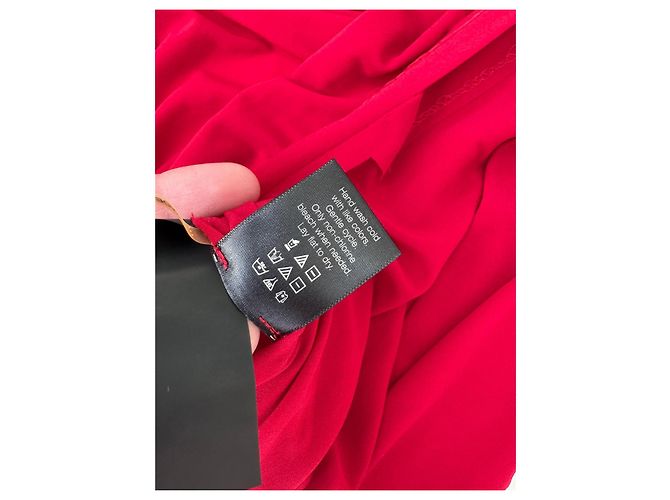 Abito maxi rosso Norma Kamali - vista 7