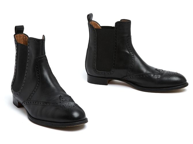 Botas Brighton de Couro Preto Hermès EU39 UK6 US8.5 - vista 2