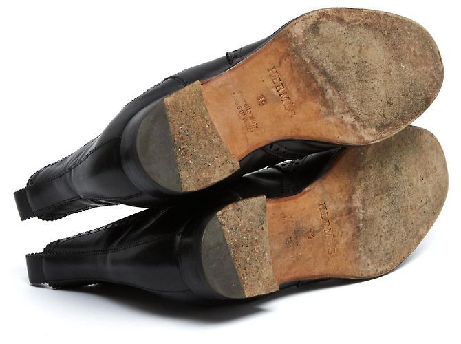 Botas Brighton de Couro Preto Hermès EU39 UK6 US8.5 - vista 5