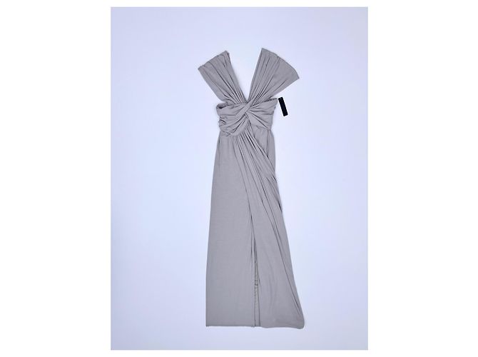 Donna Karan Jersey Maxi Kleid Grau - Ansicht 3