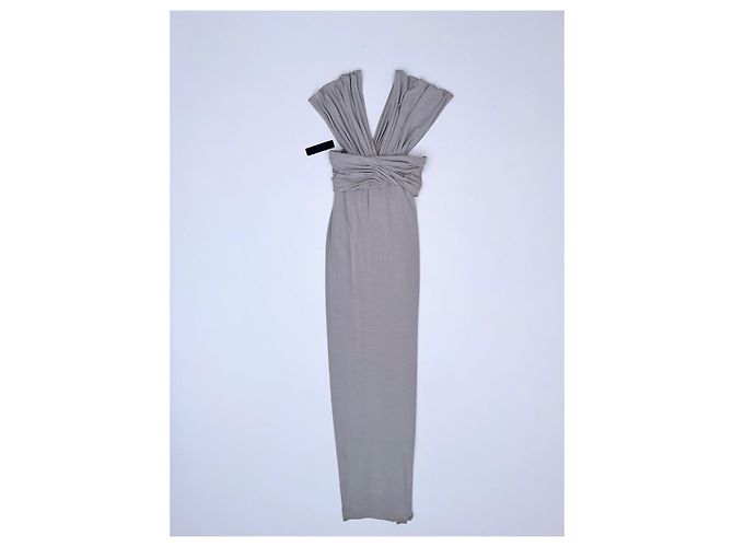 Donna Karan Jersey Maxi Kleid Grau - Ansicht 4