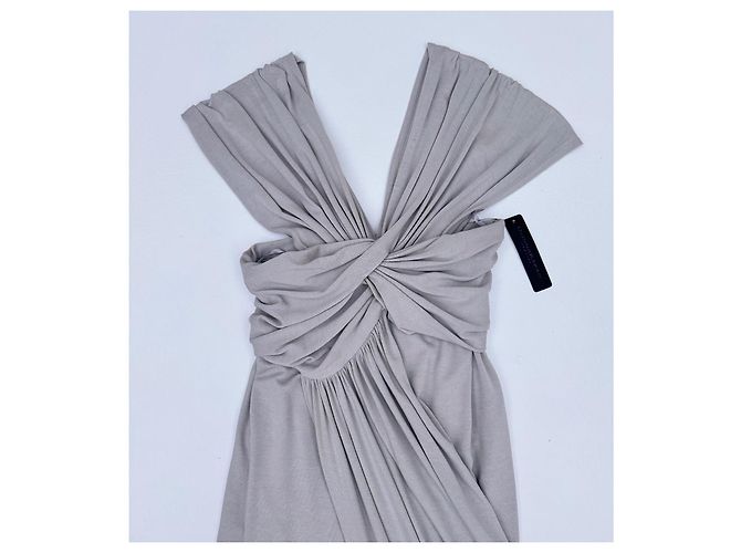 Donna Karan Jersey Maxi Kleid Grau - Ansicht 9