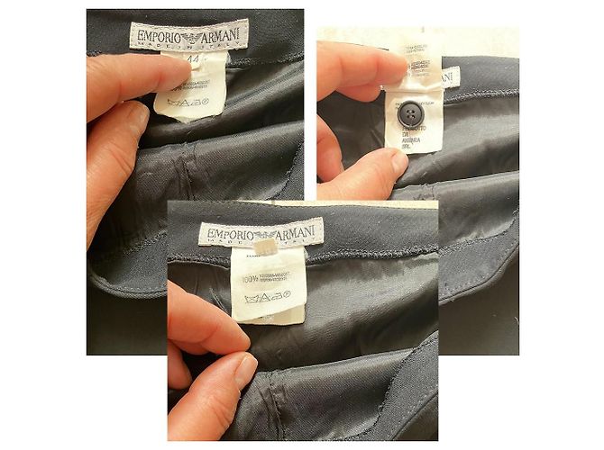 Falda midi negra de viscosa Emporio Armani - vista 3