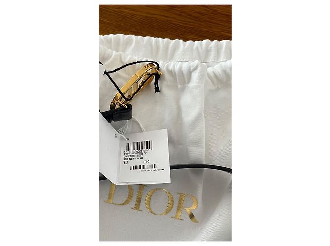 Dior Caro Gürtel Leder Schwarz 70 cm - Ansicht 4