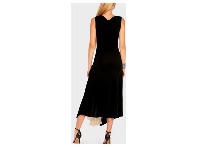 Abendkleid Yigal Azrouel, Modell Urban Eclipse FW 2002. Schwarz Weiß - Ansicht 3