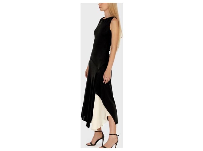Abendkleid Yigal Azrouel, Modell Urban Eclipse FW 2002. Schwarz Weiß - Ansicht 4