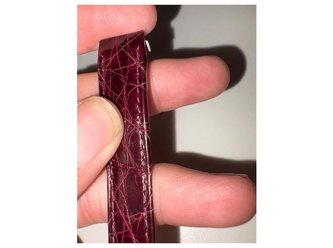 Cartier Pulsera de reloj efecto caimán púrpura Ciruela - vista 10
