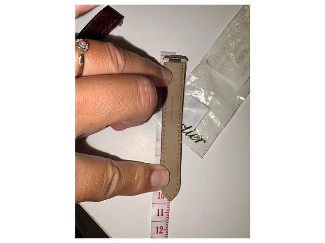 Cartier Pulsera de reloj efecto caimán púrpura Ciruela - vista 11