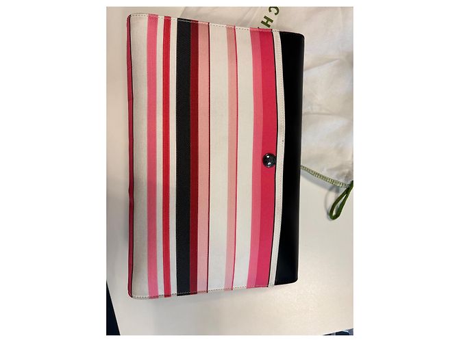 Pochette Longchamp in pelle rosa - vista 3