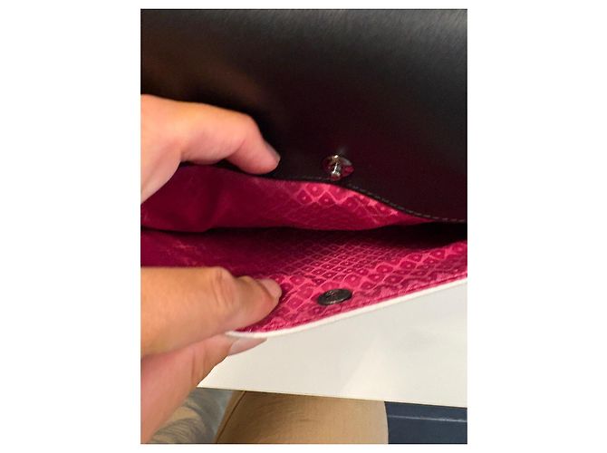 Pochette Longchamp in pelle rosa - vista 4