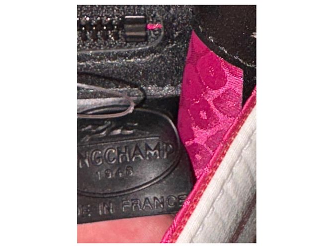 Pochette Longchamp in pelle rosa - vista 9