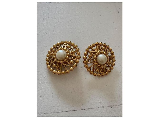Orecchini Nina Ricci dorati con perle D'oro - vista 3