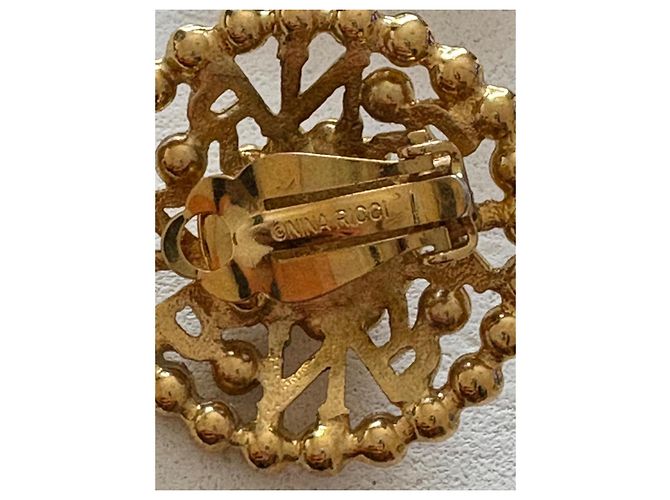 Orecchini Nina Ricci dorati con perle D'oro - vista 4