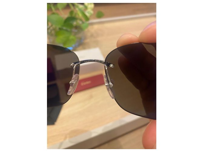 Occhiali da sole Cartier CT0227S Metallo Nero Argento - vista 8