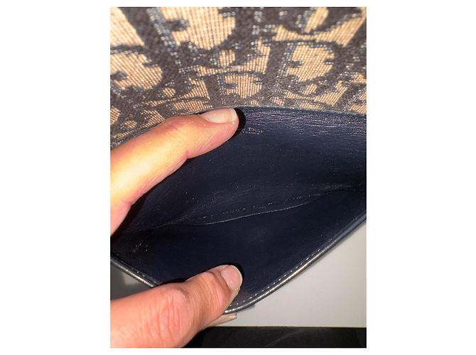 Christian Dior Monogramm Canvas Clutch Dunkelblau Marineblau - Ansicht 3