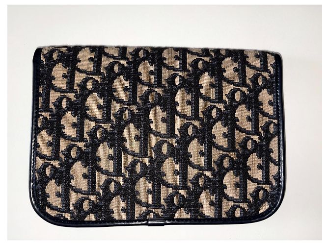 Christian Dior Monogramm Canvas Clutch Dunkelblau Marineblau - Ansicht 4