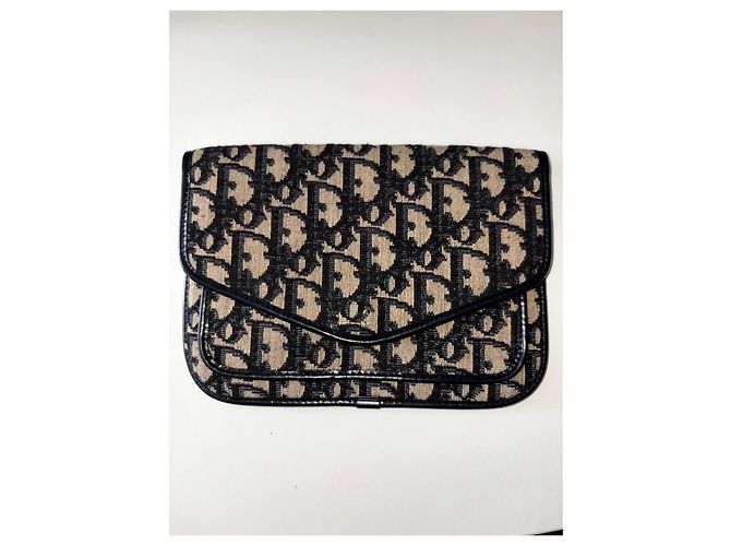 Christian Dior Monogramm Canvas Clutch Dunkelblau Marineblau - Ansicht 5