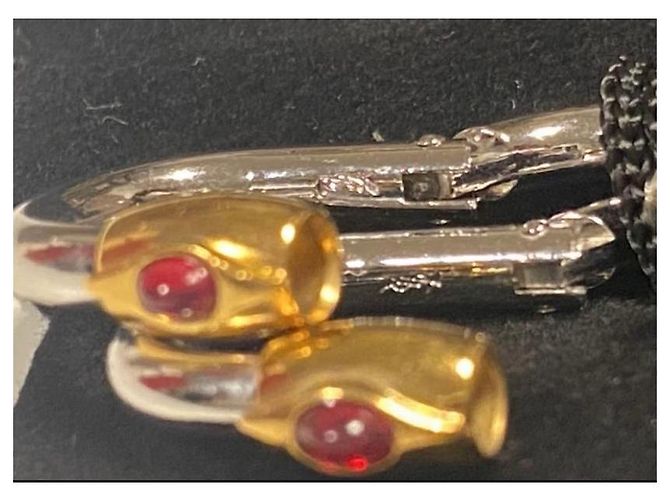 Gemelli Yves Saint Laurent in metallo argento - vista 5