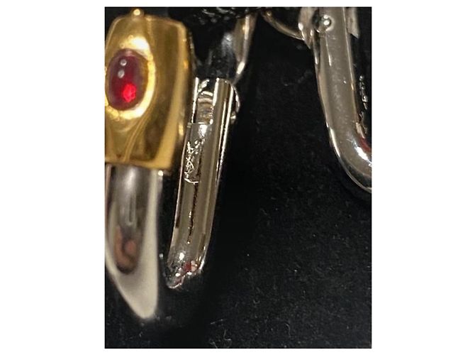Gemelli Yves Saint Laurent in metallo argento - vista 7