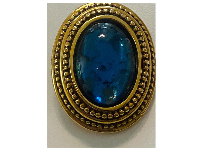 Gemelli Yves Saint Laurent Resina Blu Verde D'oro - vista 2
