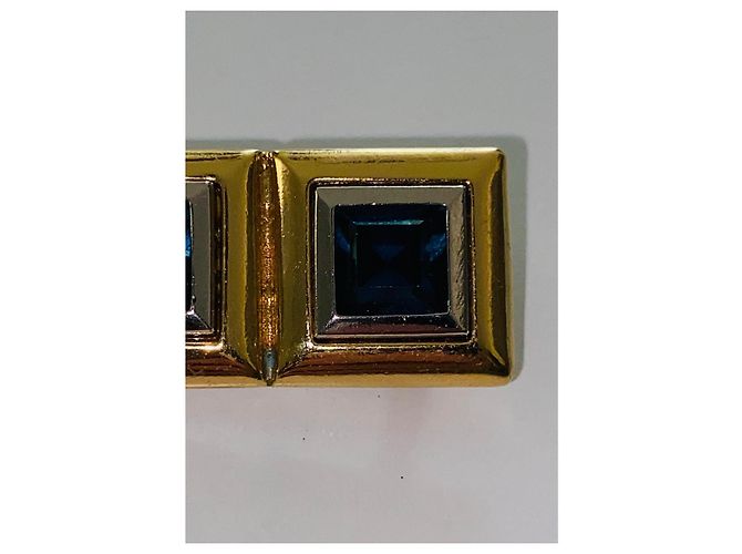 Spilla Barrette Yves Saint Laurent Metallo Oro e Argento D'oro - vista 10