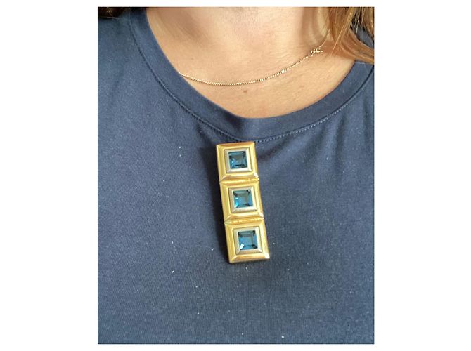 Spilla Barrette Yves Saint Laurent Metallo Oro e Argento D'oro - vista 13