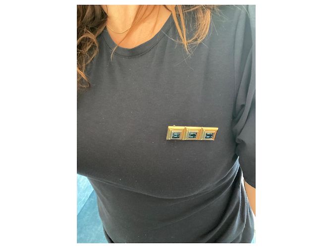 Spilla Barrette Yves Saint Laurent Metallo Oro e Argento D'oro - vista 14