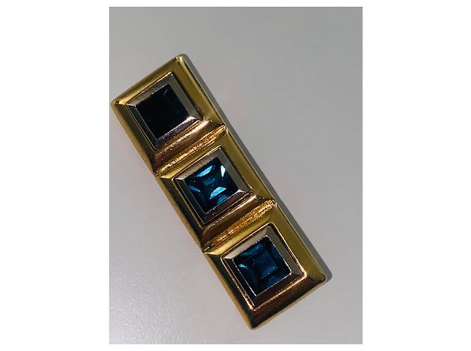 Spilla Barrette Yves Saint Laurent Metallo Oro e Argento D'oro - vista 3