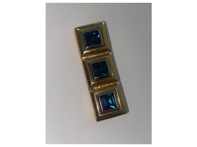 Spilla Barrette Yves Saint Laurent Metallo Oro e Argento D'oro - vista 5