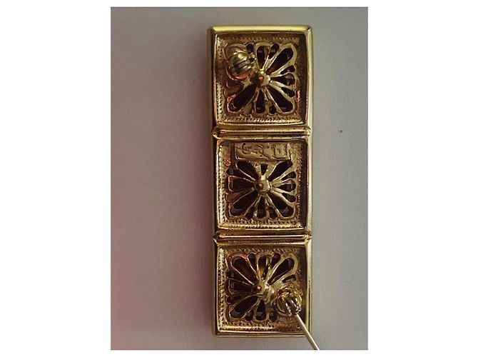 Spilla Barrette Yves Saint Laurent Metallo Oro e Argento D'oro - vista 6