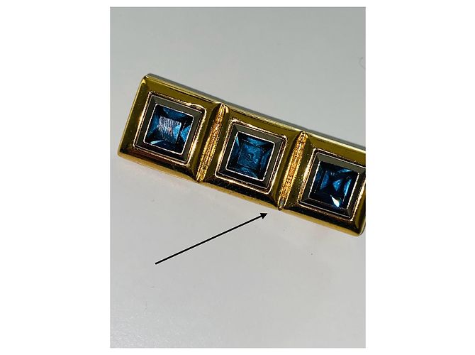 Spilla Barrette Yves Saint Laurent Metallo Oro e Argento D'oro - vista 8