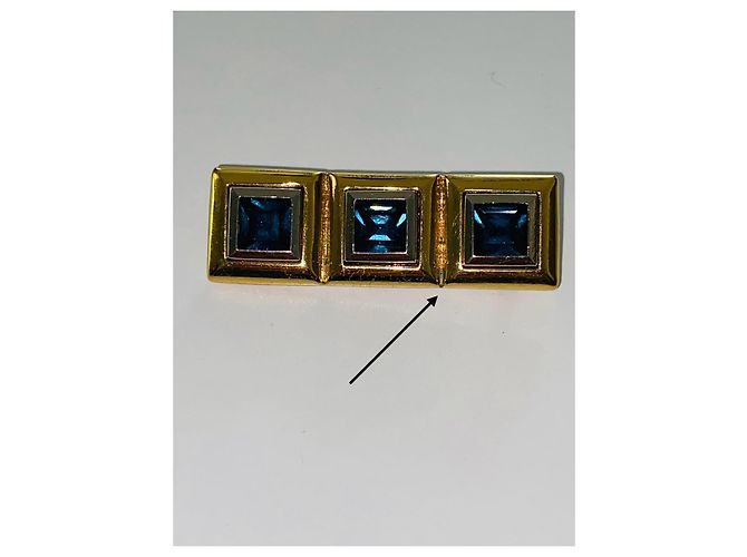 Spilla Barrette Yves Saint Laurent Metallo Oro e Argento D'oro - vista 9