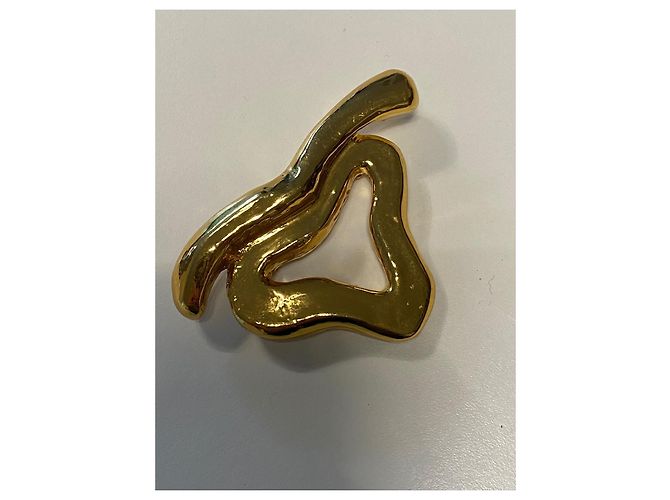 Spilla astratta dorata Christian Lacroix Bull Modernist D'oro - vista 2