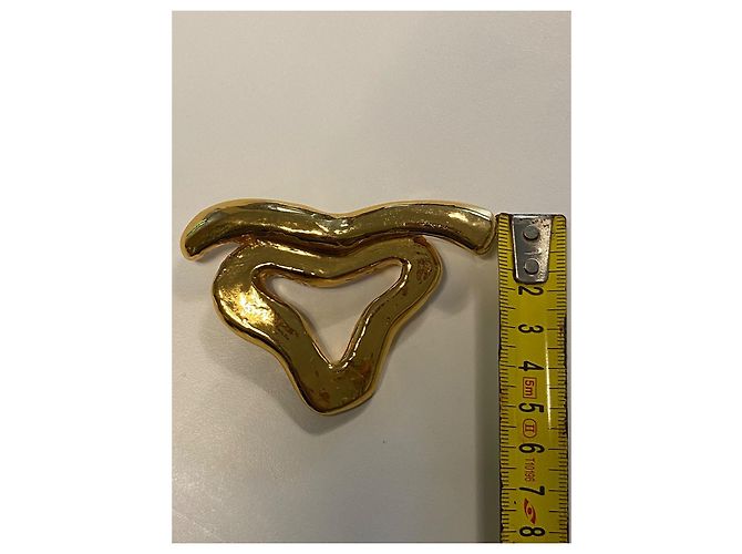 Spilla astratta dorata Christian Lacroix Bull Modernist D'oro - vista 6