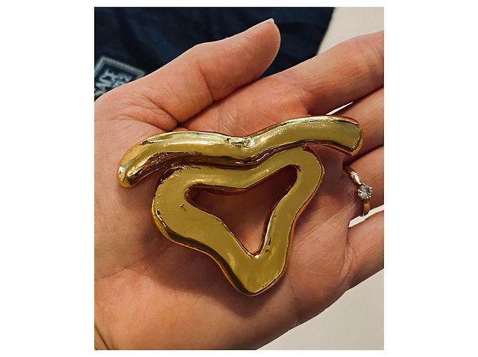 Spilla astratta dorata Christian Lacroix Bull Modernist D'oro - vista 7